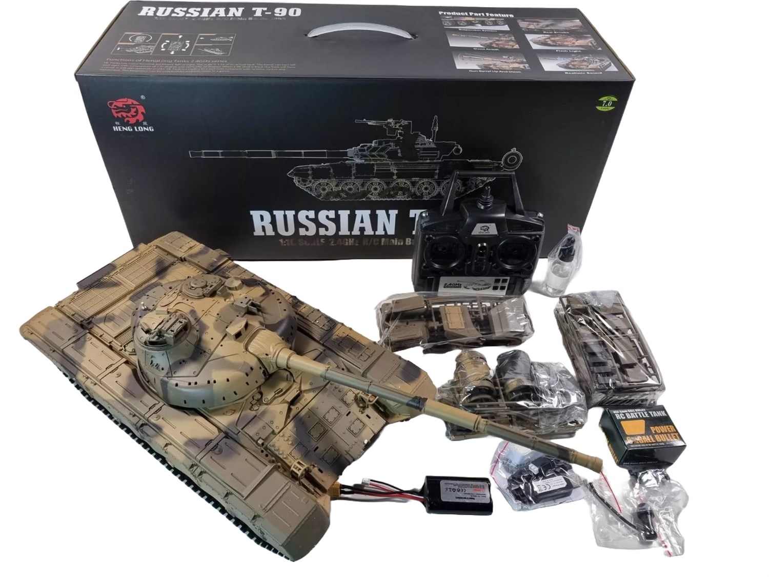 Battle Tank 1:16 - Russian T90 - Airgun & IR